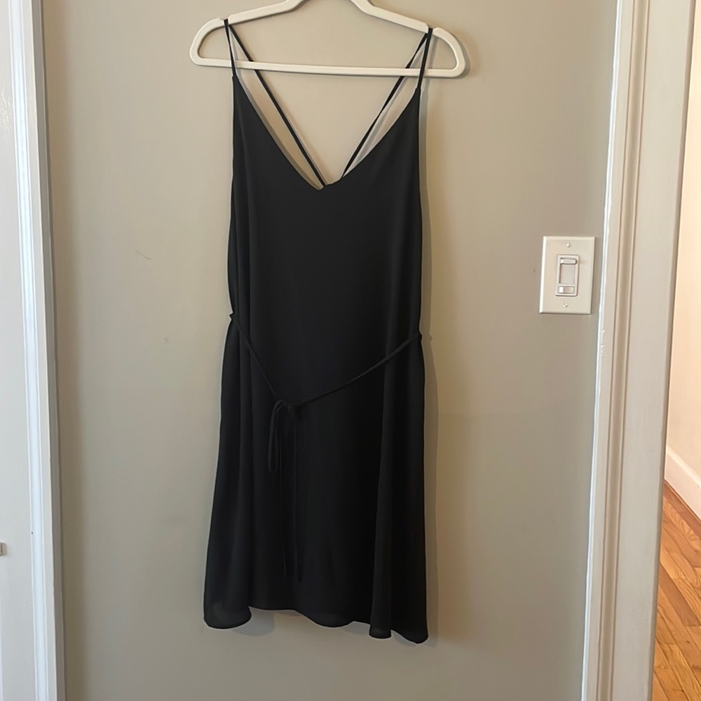 Black summer slip dress